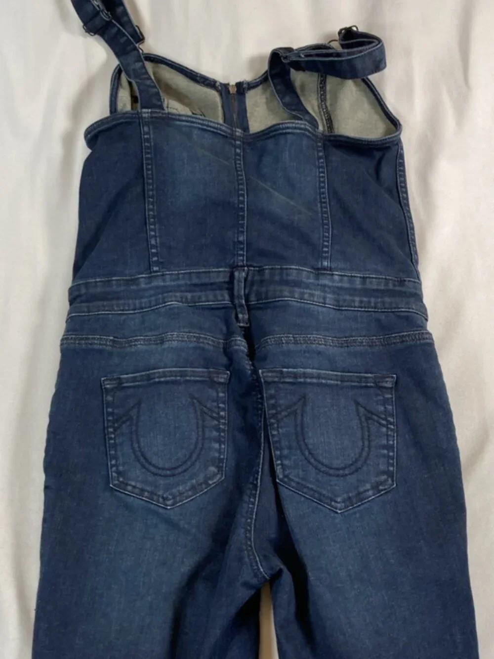 NWT True Religion Manchester United Jumpsuit Man U Denim Overalls Medium